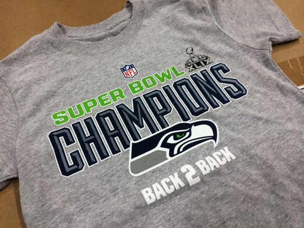 Here Is What An Actual Seahawks Back 2 Back Super Bowl Champions Shirt Looks Like Joe Montana S Right Arm